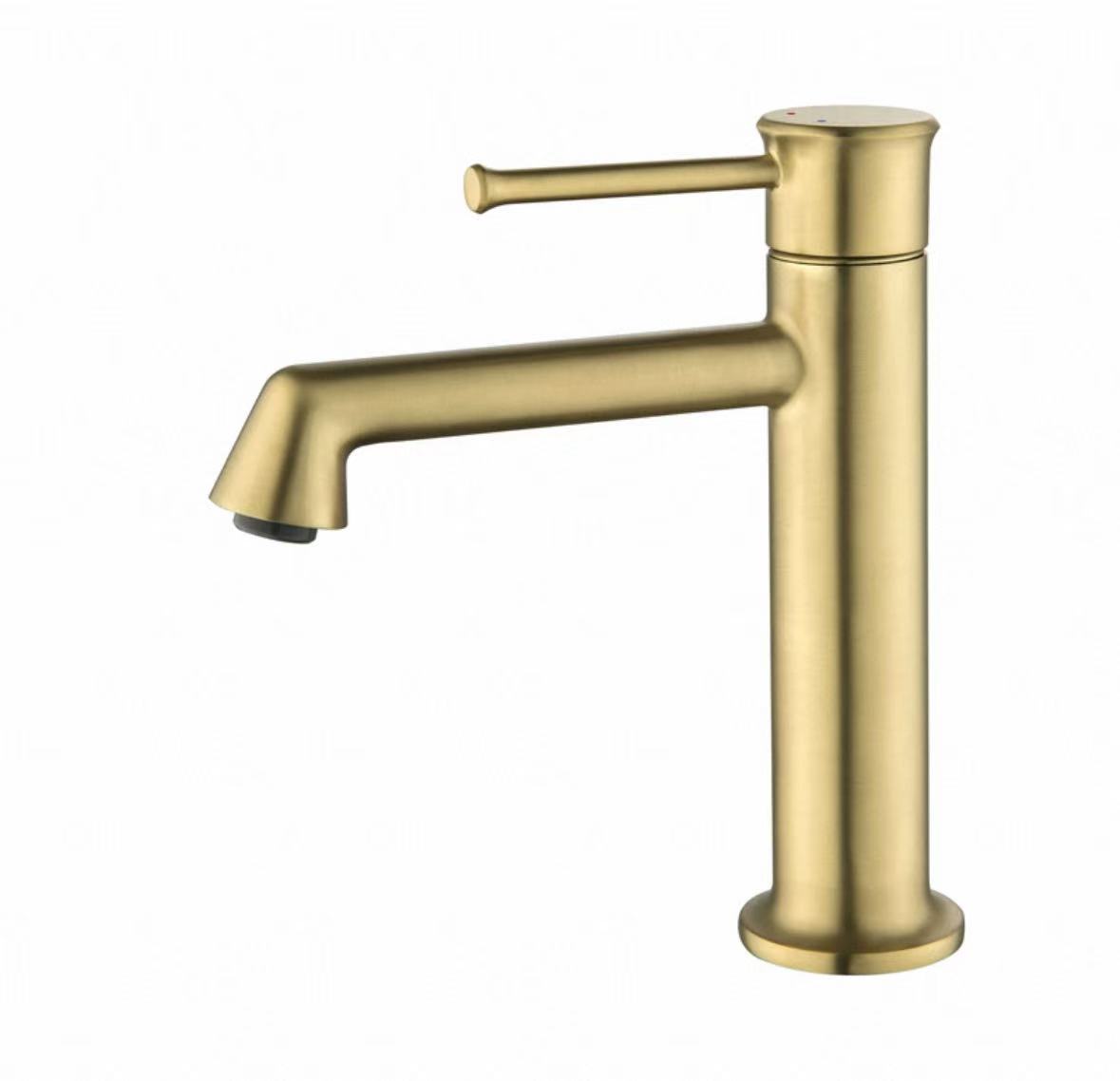 Matte Gold силиндрӣ як-назорати крани